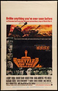 8t083 BATTLE OF THE BULGE Cinerama WC '66 Henry Fonda, Robert Shaw, cool Jack Thurston tank art!
