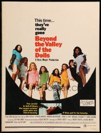 8t087 BEYOND THE VALLEY OF THE DOLLS WC '70 Russ Meyer's girls who are old at twenty!