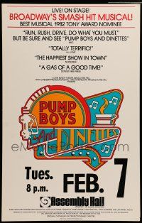 8t055 PUMP BOYS & DINETTES stage play WC '82 Broadway's smash hit musical, cool stylized art!