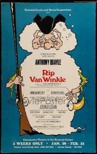 8t056 RIP VAN WINKLE stage play WC '76 great art of Anthony Quayle in the title role!
