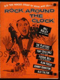 8t036 ROCK AROUND THE CLOCK pressbook '56 Bill Haley & His Comets, Alan Freed, rock 'n' roll!