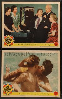 8w831 ANDY HARDY'S DOUBLE LIFE 2 LCs '42 Mickey Rooney, sexiest Esther Williams, w/underwater scene