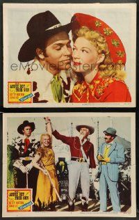 8w832 ANNIE GET YOUR GUN 2 LCs R56 Betty Hutton as the greatest sharpshooter, Howard Keel!