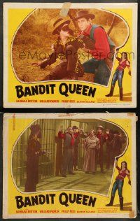 8w834 BANDIT QUEEN 2 LCs '50 sexy Barbara Britton with whip, lashing fury, ruthless revenge!