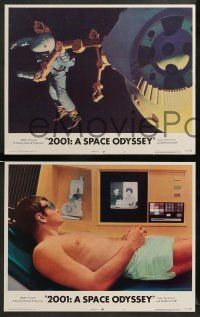 8w719 2001: A SPACE ODYSSEY 3 LCs R72 Stanley Kubrick, Gary Lockwell, William Sylvester!