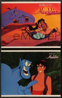 8w036 ALADDIN 8 LCs '92 classic Disney Arabian cartoon, great images of Prince Ali & Jasmine!