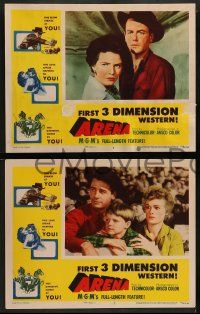 8w634 ARENA 4 3D LCs '53 Gig Young, cool cowboy western, MGM's full-length feature!