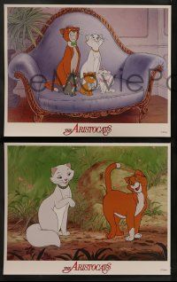 8w044 ARISTOCATS 8 LCs R87 Walt Disney feline jazz musical cartoon, great colorful image!