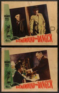 8w723 BACKGROUND TO DANGER 3 LCs '49 George Raft, Sydney Greenstreet & Peter Lorre in Turkey!