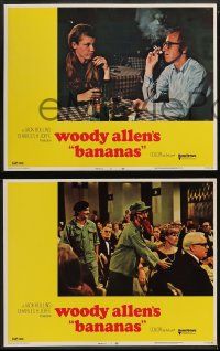 8w059 BANANAS 8 LCs '71 wacky images of Woody Allen, Louise Lasser, Howard Cosell, classic comedy!