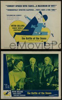 8w063 BATTLE OF THE SEXES 8 LCs '60 Peter Sellers, Robert Morley, English sexy comedy!