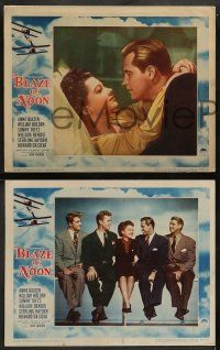 8w075 BLAZE OF NOON 8 LCs '47 circus stunt pilot William Holden & sexy Anne Baxter + top cast!