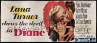8z037 DIANE 24sh '56 sexy Lana Turner dares the devil, great close up romantic art!