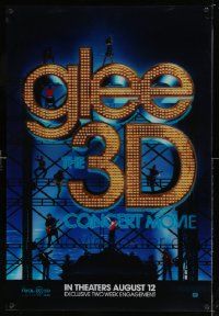8z018 GLEE: THE 3D CONCERT MOVIE lenticular style A 1sh '11 Cory Monteith, Dianna Agron, Michele