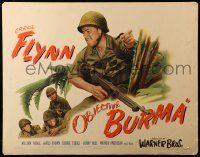 8z010 OBJECTIVE BURMA 1/2sh '45 Errol Flynn in uniform leading his soldiers in field!