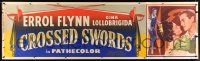 8z169 CROSSED SWORDS paper banner '53 Flynn & sexy Gina Lollobrigida, Italy's Marilyn Monroe!