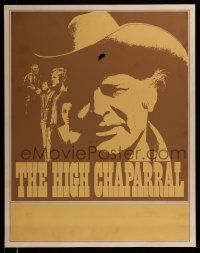8z059 HIGH CHAPARRAL TV jumbo WC '67 cool montage art with cowboy Leif Erickson & top cast!