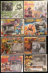 9a275 LOT OF 8 HORROR/SCI-FI MEXICAN LOBBY CARDS '90s Creature, Mummy & more!