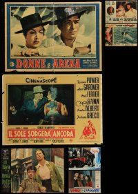 9a308 LOT OF 11 FORMERLY FOLDED ITALIAN PHOTOBUSTAS '50s-70s a variety of cool movie scenes!