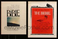 9a031 LOT OF 1 BIBLE SOUVENIR PROGRAM BOOK AND 1 PROMO BROCHURE '66 De Laurentiis religious epic!