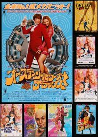 9a090 LOT OF 13 MOSTLY UNFOLDED MOSTLY SINGLE-SIDED AUSTIN POWERS MOVIE POSTERS '90s-00s groovy!