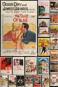9a176 LOT OF 45 FOLDED ONE-SHEETS '60s-70s great images from a variety of different movies!
