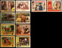 9a218 LOT OF 10 LOBBY CARDS FEATURING DOGS '30s-60s great scenes with cute canine stars!