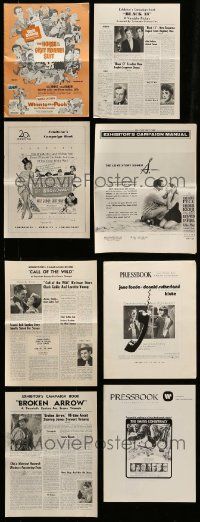 9a245 LOT OF 10 UNCUT PRESSBOOKS '60s-70s advertising images for a variety of different movies!