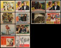 9a217 LOT OF 12 LOBBY CARDS '50s-60s great scenes from a variety of different movies!