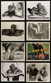 9a369 LOT OF 12 WOLF MAN REPRO 8X10 STILLS '70s Lugosi, monster Lon Chaney + color title card!