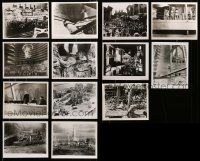 9a363 LOT OF 13 THINGS TO COME REPRO 8X10 STILLS '70s all showing elaborate sets + theater front!