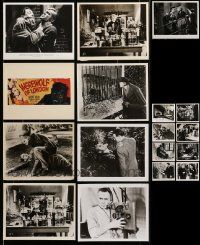 9a352 LOT OF 17 WEREWOLF OF LONDON REPRO 8X10 STILLS '70s monster Henry Hull, color 24sheet image!