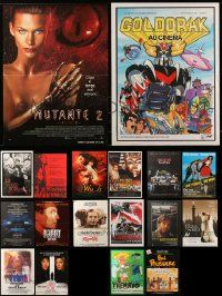 9a317 LOT OF 18 FORMERLY FOLDED FRENCH POSTERS '80s-00s a variety of different movie images!