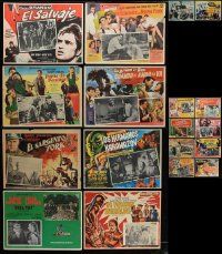 9a270 LOT OF 18 MEXICAN LOBBY CARDS '50s-90s great scenes from a variety of different movies!