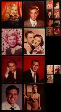 9a348 LOT OF 19 COLOR 8X10 REPRO PHOTOS '80s Veronica Lake, Cary Grant, Clark Gable & more!