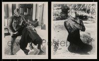 9a463 LOT OF 2 MUMMY REPRO 8X10 STILLS '70s monster Christopher Lee shown in both scenes!