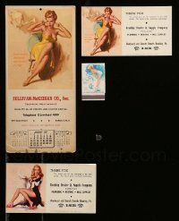9a001 LOT OF 1 CALENDAR, 2 INK BLOTTERS AND 1 MATCHBOOK WITH EARL MORAN ART OF MARILYN MONROE '50s