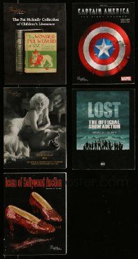 9a010 LOT OF 5 AUCTION CATALOGS '00s-10s Icons of Hollywood, Captain America, Lost & more!