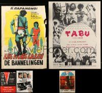 9a105 LOT OF 5 FORMERLY FOLDED NON-US POSTERS '60s-80s great images from different movies!