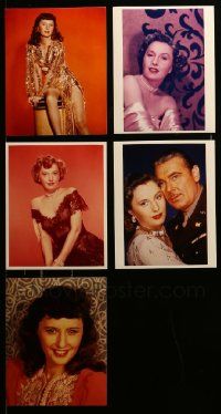 9a441 LOT OF 5 BARBARA STANWYCK COLOR 8X10 REPRO PHOTOS '80s portraits of the Hollywood legend!