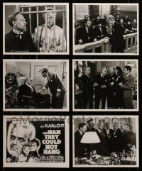 9a423 LOT OF 6 MAN THEY COULD NOT HANG REPRO 8X10 STILLS '70s Boris Karloff in all + title card!
