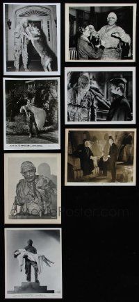 9a409 LOT OF 7 MUMMY'S TOMB REPRO 8X10 STILLS '70s monster Lon Chaney in most + great candids!