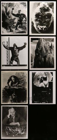 9a411 LOT OF 7 KING KONG REPRO 8X10 STILLS '70s cool special effects images, Willis O'Brien shown!