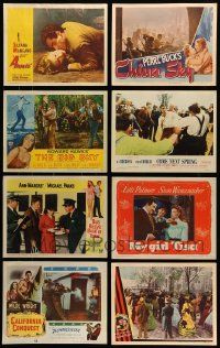 9a220 LOT OF 8 LOBBY CARDS '40s-60s great scenes from a variety of different movies!