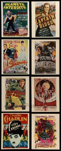 9a402 LOT OF 8 REPRO COLOR 8X10 STILLS OF MOVIE POSTERS '80s Forbidden Planet, City Lights & more!