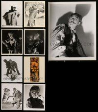 9a392 LOT OF 9 WOLF MAN REPRO 8X10 STILLS '70s Lugosi, monster Lon Chaney + color insert image!