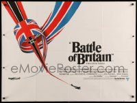 9b111 BATTLE OF BRITAIN British quad '69 all-star cast in historical World War II battle!