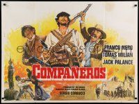 9b114 COMPANEROS British quad '72 Sergio Corbucci directed, Franco Nero in action!