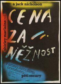 9b284 TERMS OF ENDEARMENT Czech 11x16 '87 MacLaine, Winger & Nicholson, different art by Ziegler!