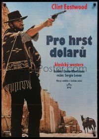 9b241 FISTFUL OF DOLLARS Czech 23x33 '90s introducing the man with no name, Clint Eastwood!